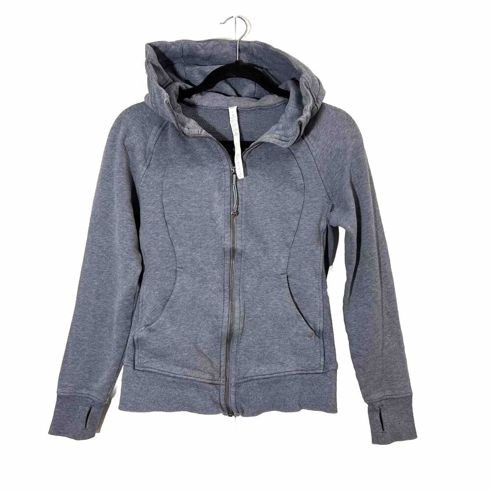 Lululemon Scuba Hoodie Women’s 6 Blue Gray Full Zip Jacket